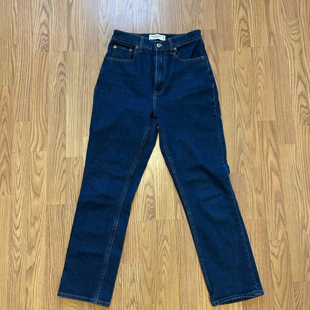 Abercrombie & Fitch Dark Indigo Straight Jeans